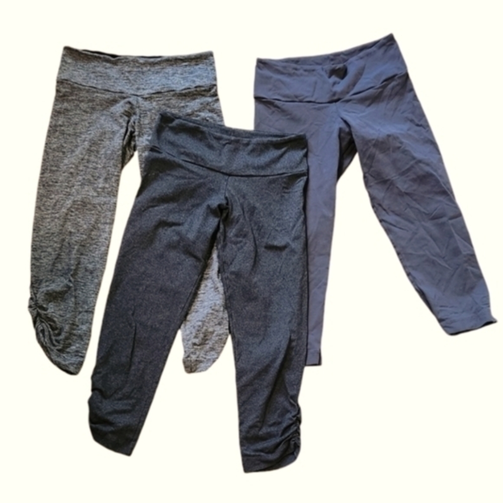ELISABETTA ROGIANI‎ 3 PAIRS CROPPED LEGGINGS GRAY S